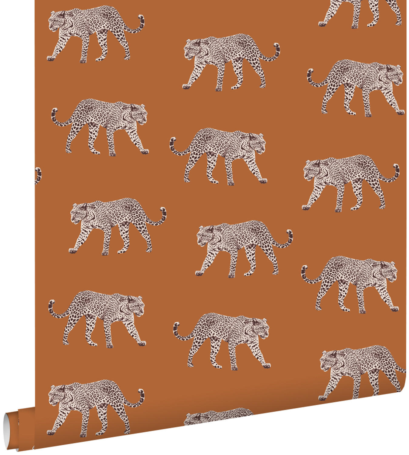 TAPETE Panter 53 cm x 10.05 m - Orange, Papier (53/1000cm) - ESTAhome