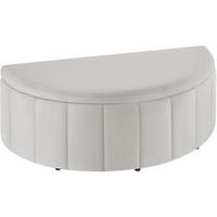 POLSTERBANK Moon mit großem Stauraum, Belastbarkeit 150 kg, 108 x 48 x 38,5 cm, Samtoptik taupe - Taupe, Holz (108/40/48cm) - tectake
