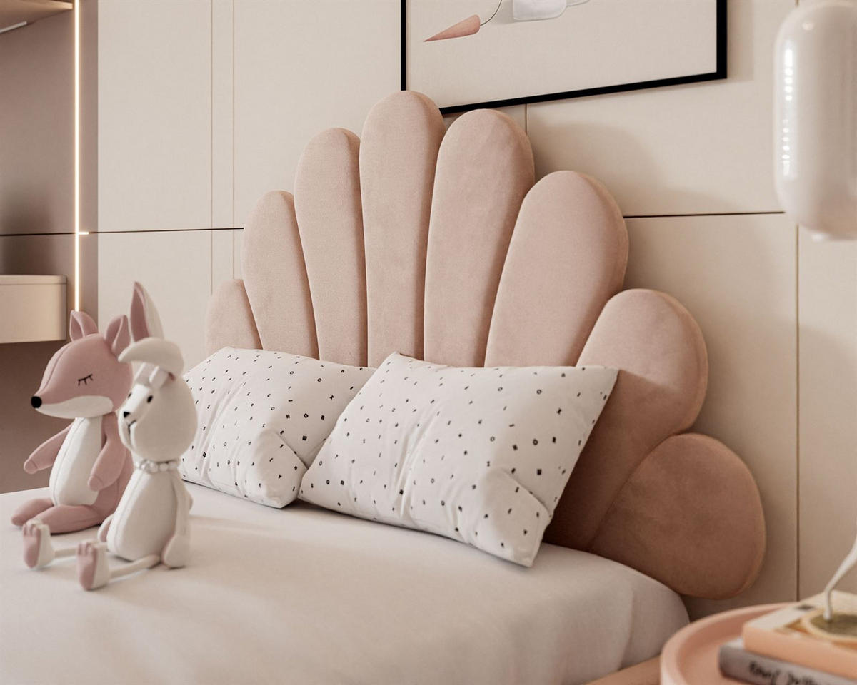 POLSTERBETT ASHLEY mit Bettkasten 140x200 cm, Stoff: Magic Velvet 2253 - Rosa, Textil - Lookway