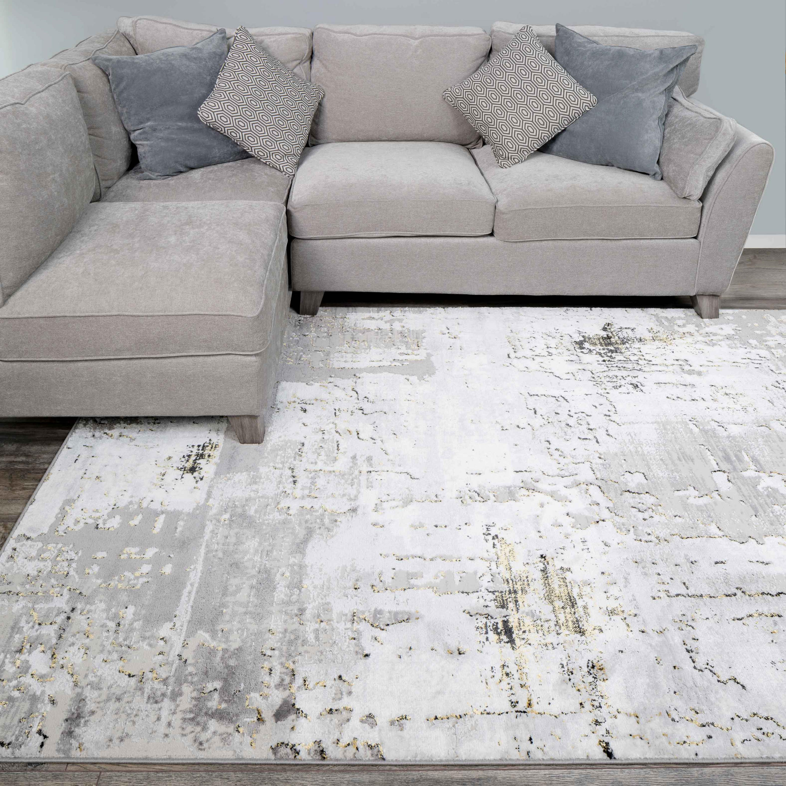 WEBTEPPICH Grace Gold - Goldfarben, Textil (120/170cm) - Kukoon Rugs