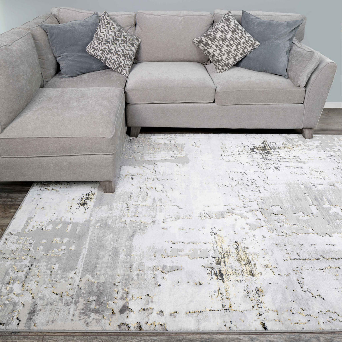 WEBTEPPICH Grace Gold - Goldfarben, Textil (190/280cm) - Kukoon Rugs