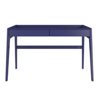 SCHREIBTISCH Lisa, 125/70/81 cm in Marineblau, Buchenholz - Dunkelblau, Holz/Buchenholz (70/125/81cm) - Visby