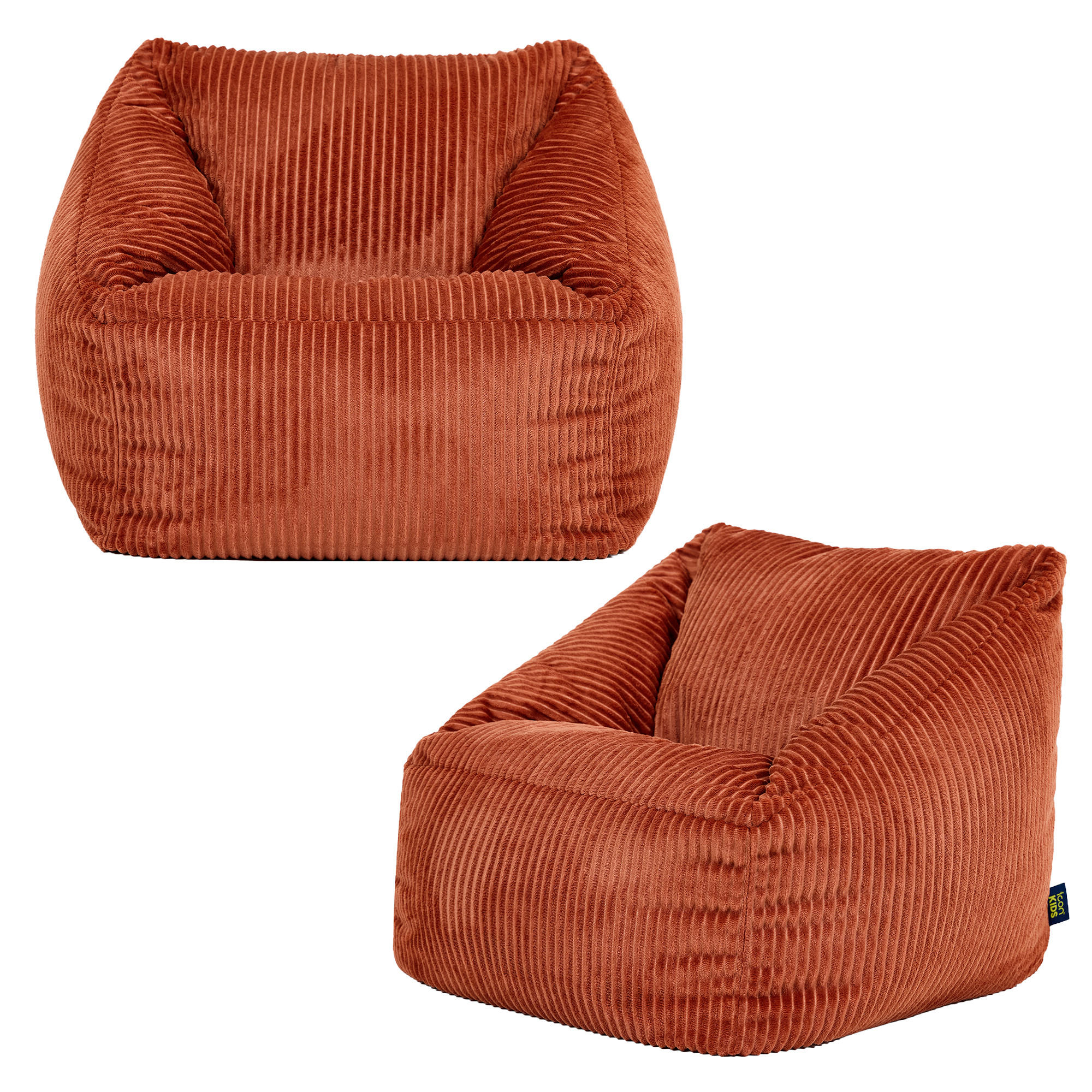 SITZSACK Flauschig für Kinder 2-tlg. - Terracotta, Textil (55/44/55cm) - icon