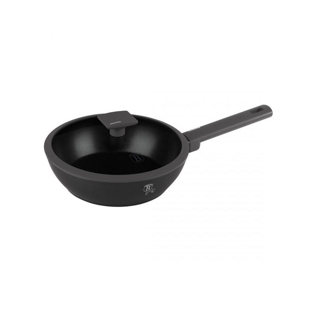 PFANNE Schwarz 24/24/6.5 cm BH8122 - Schwarz, Metall (24cm) - Berlinger Haus