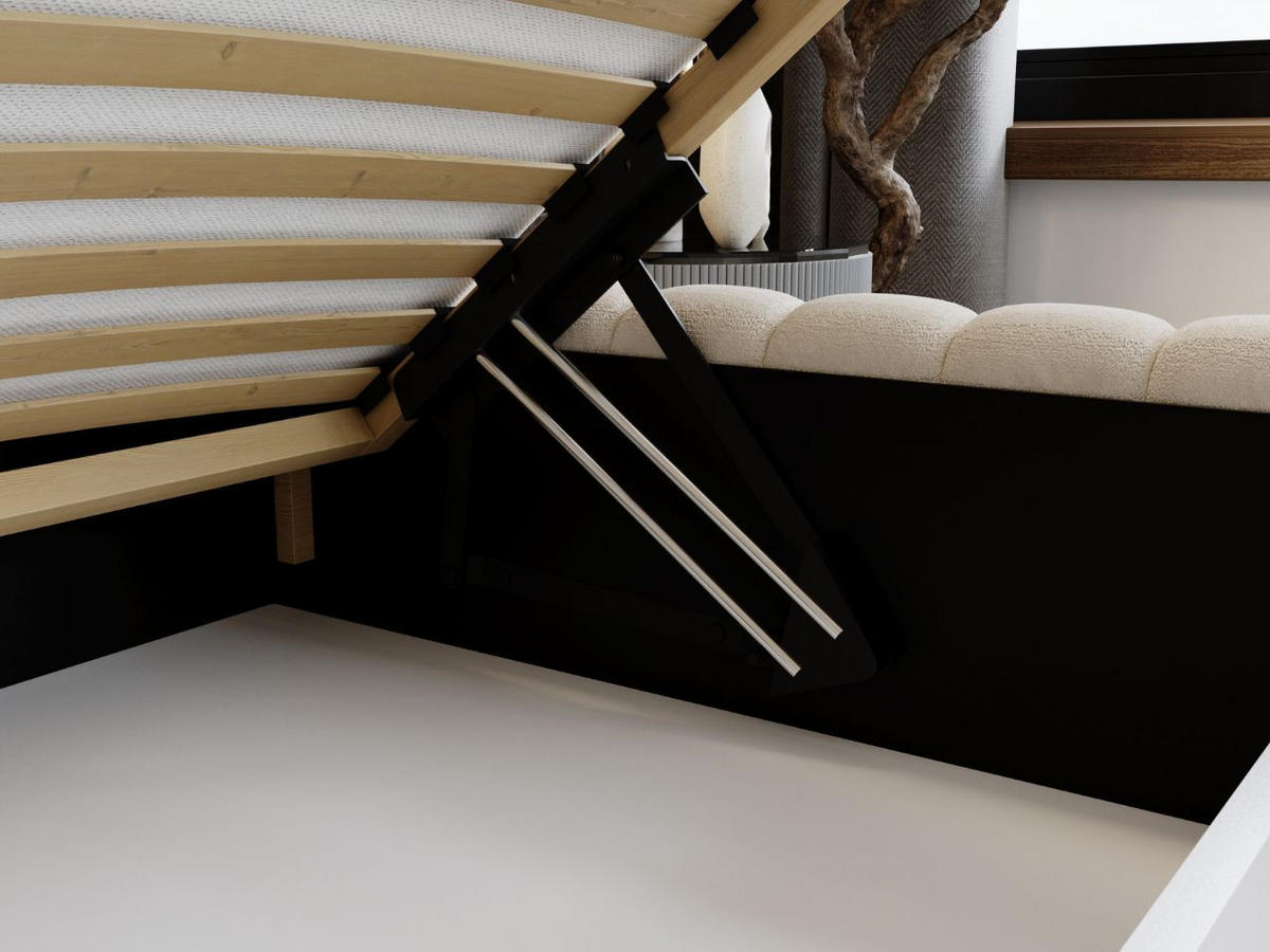 POLSTERBETT Bliss 160x200 Beige - Beige, Textil (160/200cm) - Graingold