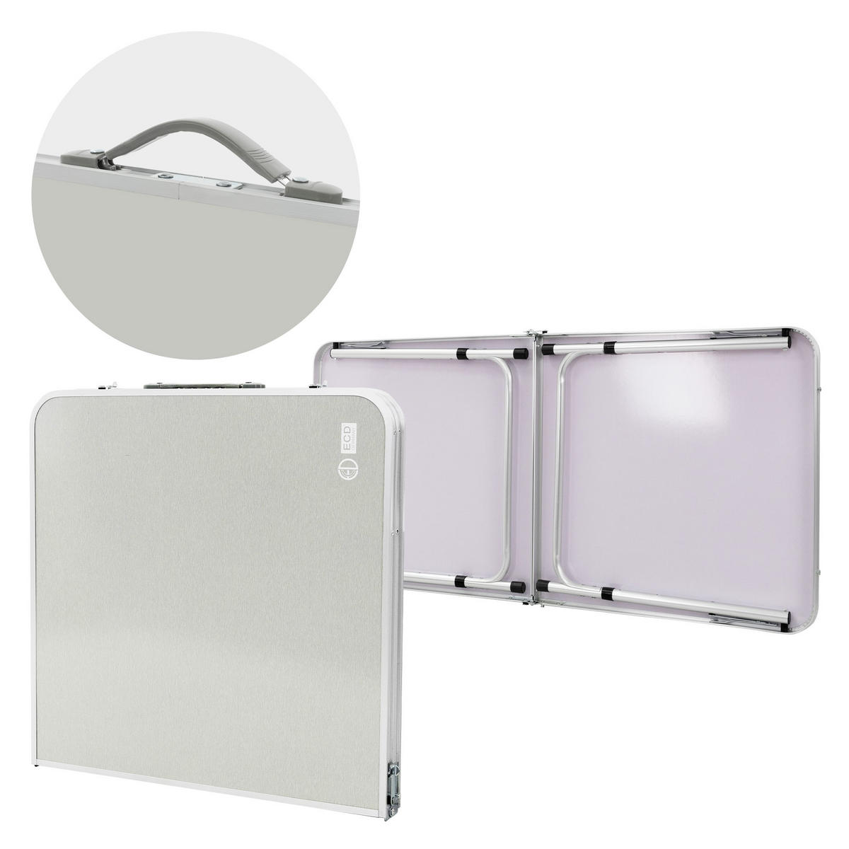 CAMPINGTISCH - Grau, Metall (120/60/70cm) - ECD-Germany