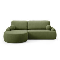 ECKSOFA CLEO mit Schlaffunktion Version Linke QUELLE 38 - Grün, Kunststoff (264/172cm) - Lookway