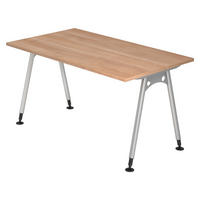 SCHREIBTISCH Serie-A 80/140/74 cm in Nussbaumfarben - Nussbaumfarben, Holzwerkstoff (80/140/74cm) - bümö