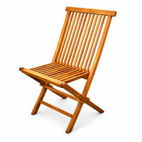 STUHL Teck Braun klappbar Set mit 4 - Braun, Holz (46/90/59cm) - Concept Usine