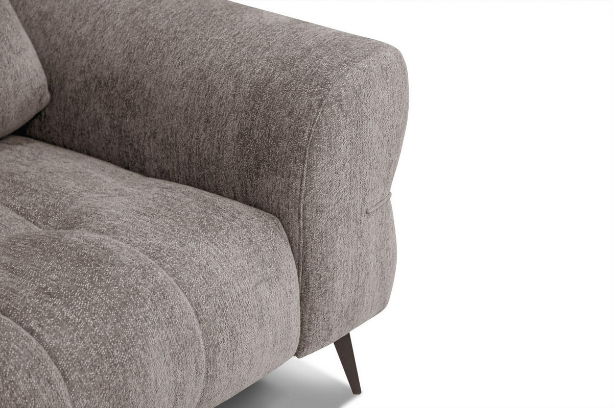 SOFA SALVINI 3-Sitzer, dunkelbeige - Beige, Holz/Textil (237/88/99cm) - Courtois Laville