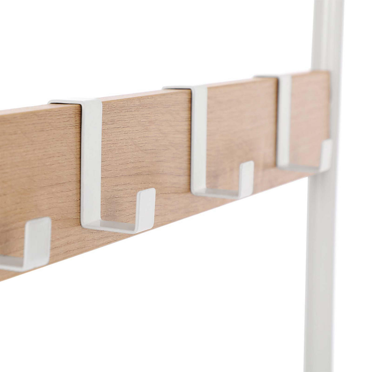GARDEROBENSTÄNDER - Weiß, Holzwerkstoff (33.7/183/72cm) - Hansiro