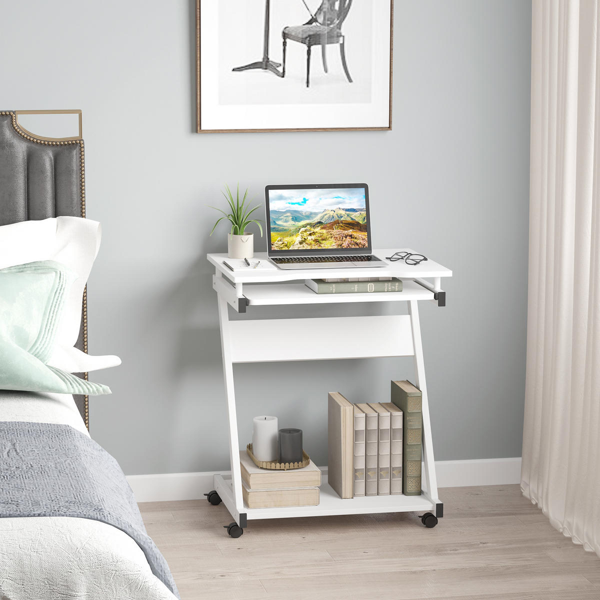 BÜROTISCH Weiß 1 Stück - Weiß, Holzwerkstoff (48/73/60cm) - GiPP
