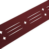 SICHTSCHUTZSTREIFEN Dekor Starline mit Lasermuster für Doppelstabzaun Bordeauxrot 2,55m - Bordeaux, Kunststoff (255/19cm) - ZAUN|ZU