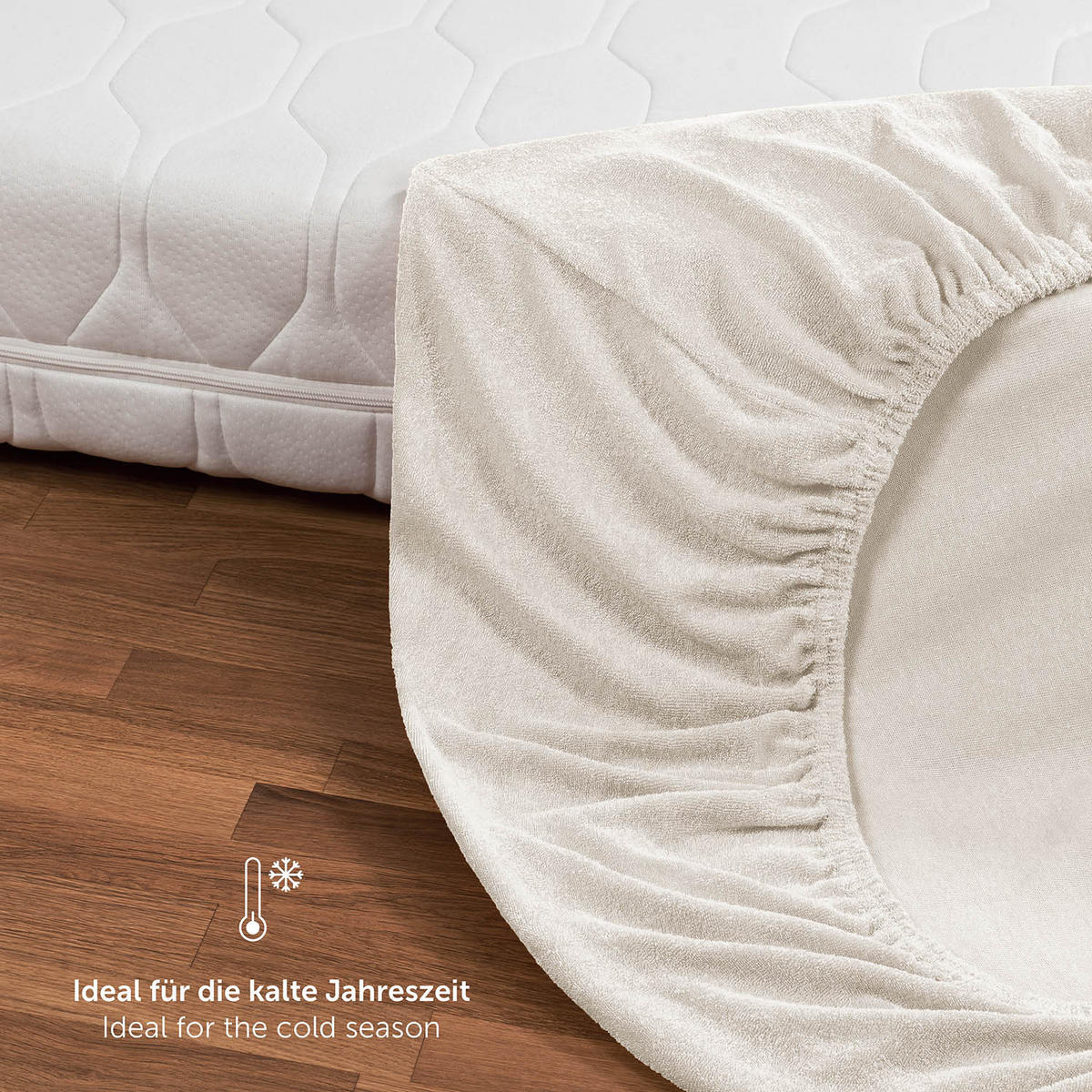 FROTÉ napínacie prestieradlo s certifikátom Oeko-TEX, 138x190x30cm, Creme - krémová, textil (138/190cm) - Blumtal