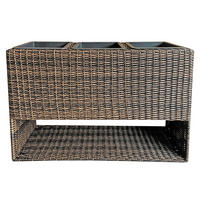 BLUMENKASTEN Julie 3 Fächer Pfefferbraun Pflanzkasten - Braun, Kunststoff (28/60/82cm) - DELUKE