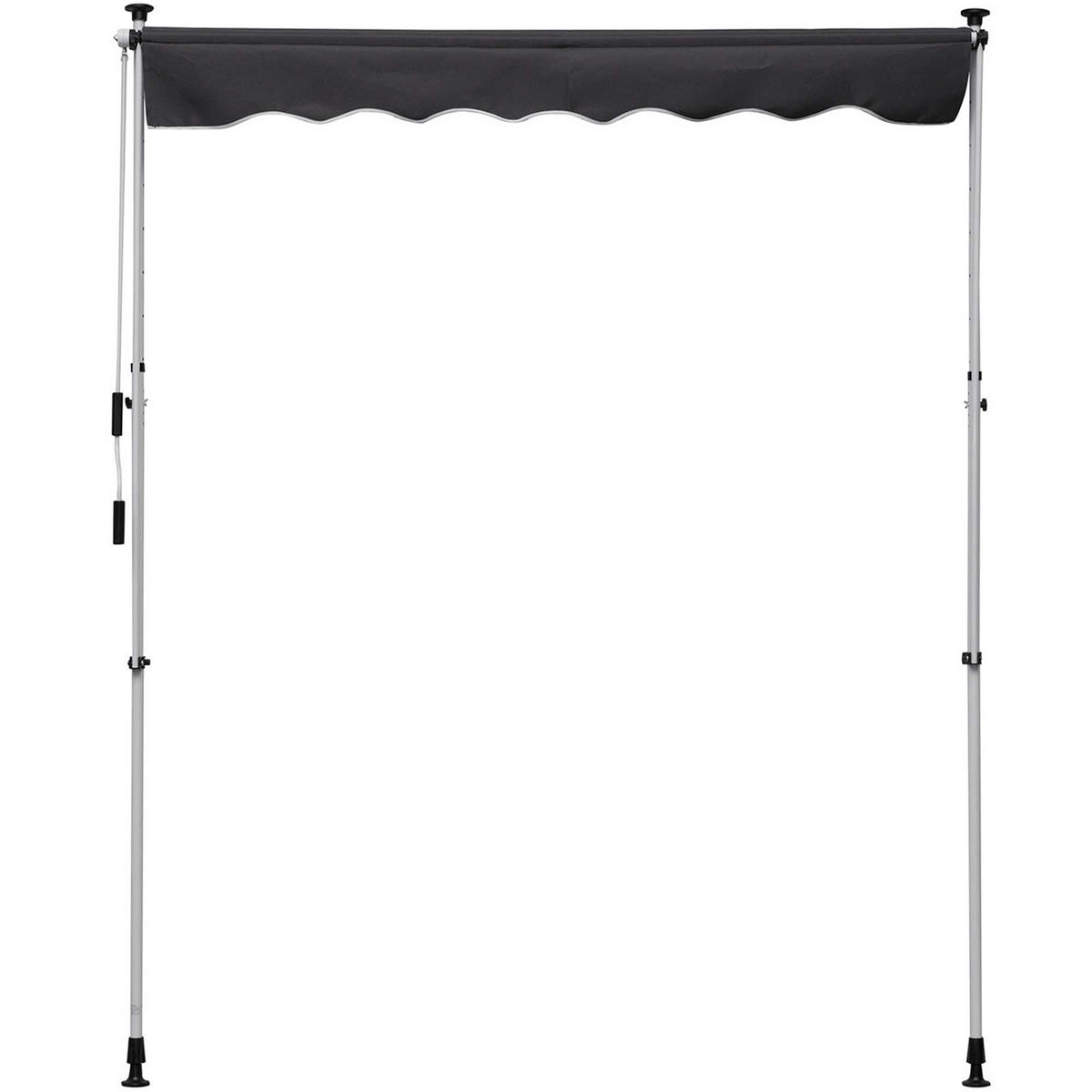KLEMMMARKISE 200x150 cm grau - Grau, Metall (200/280/150cm) - Fortuna Lai