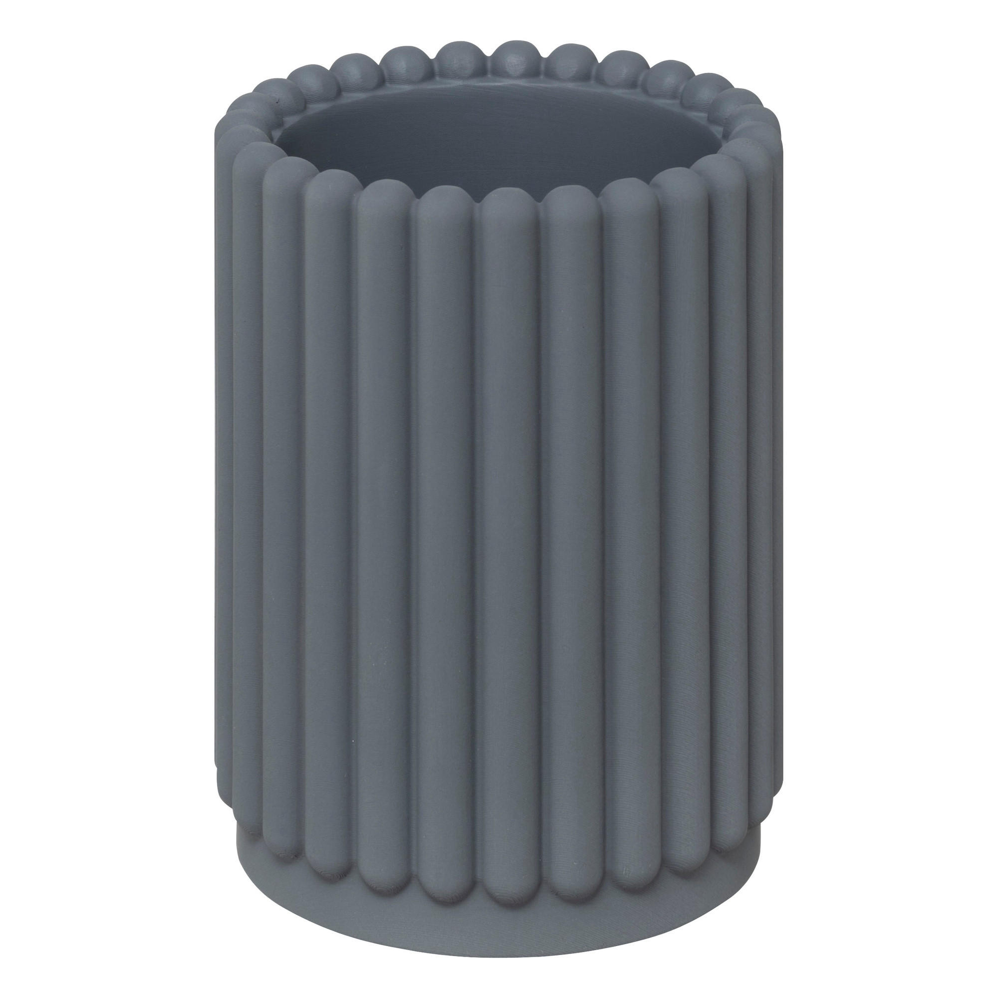 ZAHNBÜRSTENBECHER Bonbon 7,5/7,5/10,5 cm - Grau, Kunststoff (7.5/10.5/7.5cm) - 5five Simply Smart