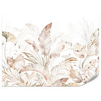 FOTOTAPETE für Esszimmer Beige Palmenblätter Tropisch Boho 250x175 - Beige/Orange, Papier (250/175cm) - Muralo
