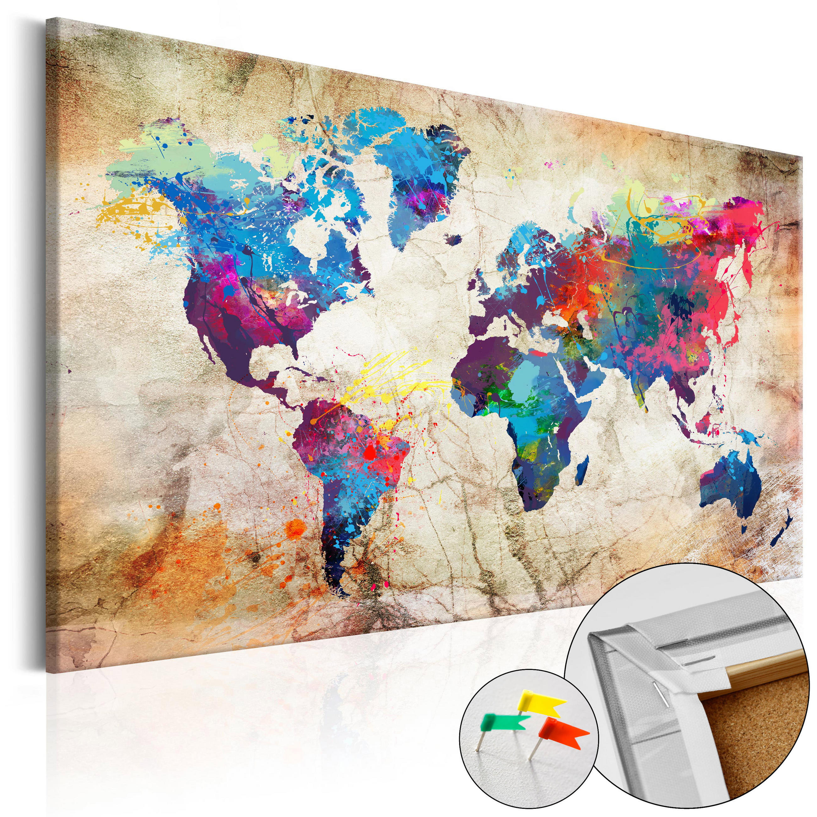 PINNWANDBILDER Bunt 120/80 cm - Multicolor, Naturmaterialien/Textil (120/80cm) - KUNSTLOFT