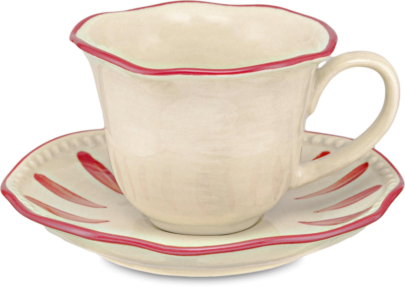 ESPRESSOTASSE mit Untertasse Domitilla Magenta - Multicolor, Keramik (0.09L) - Rose & Tulipani