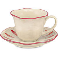 ESPRESSOTASSE mit Untertasse Domitilla Magenta - Multicolor, Keramik (0.09L) - Rose & Tulipani