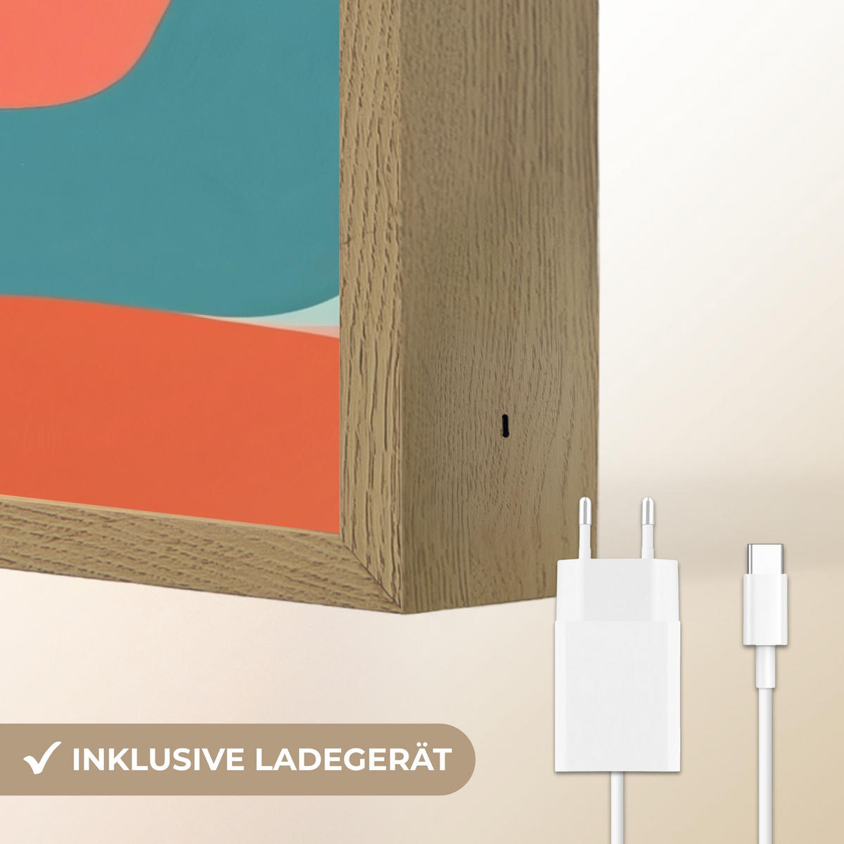 NÁSTĚNNÁ LAMPA S AKUMULÁTOREM Tvary - barevné - abstraktní - letadla 100x70 cm - různobarevná, kompozitní dřevo (100/70/8cm) - OnlyWow