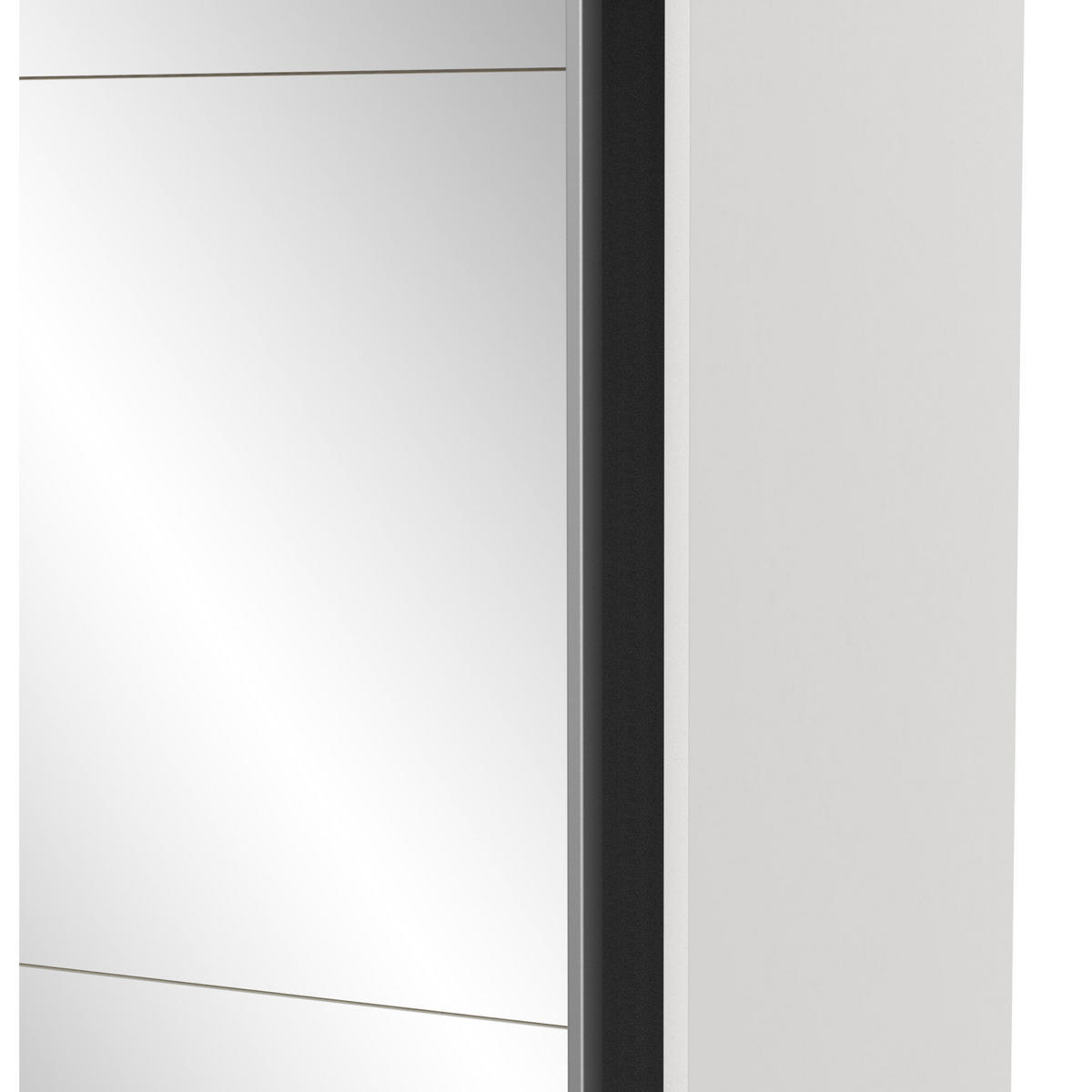KLEIDERSCHRANK, 2 Schiebetüren mit Spiegel - GHOST - Weiß - 148 x 59,8 x 203 cm - Weiß, Holz (59.9/203/148cm) - Demeyere