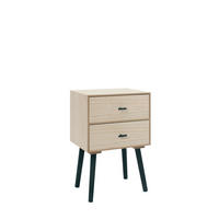 NACHTTISCH 2 SCHUBLADEN Dora Natürlich 35 cm x 55 cm - Naturfarben, Holzwerkstoff (35/55/26cm)