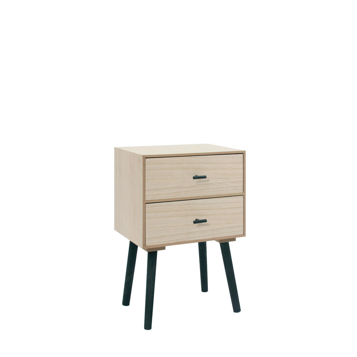 NACHTTISCH 2 SCHUBLADEN Dora Natürlich 35 cm x 55 cm - Naturfarben, Holzwerkstoff (35/55/26cm)