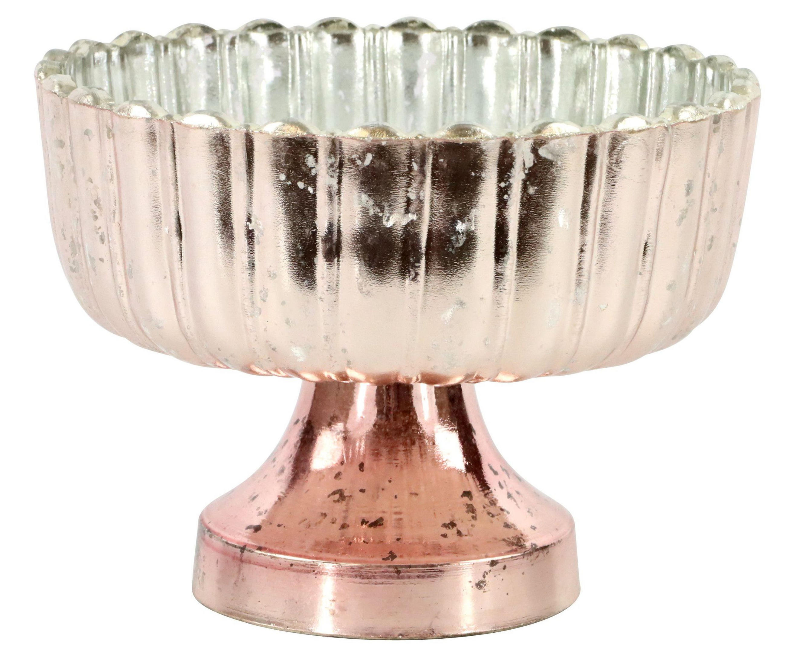 DEKOSCHALE Biarritz Ø15 cm - Rosa, Glas (15/12cm) - FURNARO