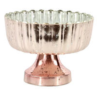 DEKOSCHALE Biarritz Ø15 cm - Rosa, Glas (15/12cm) - FURNARO