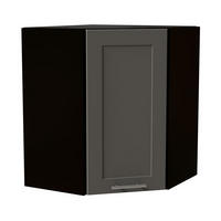 ECKHÄNGESCHRANK Oslo W10/60 Schwarz / Dust Grey Matt 60 / 60 / 72cm - Schwarz/Grau, Holz/Holzwerkstoff (60/72/60cm) - Feldmann-Wohnen