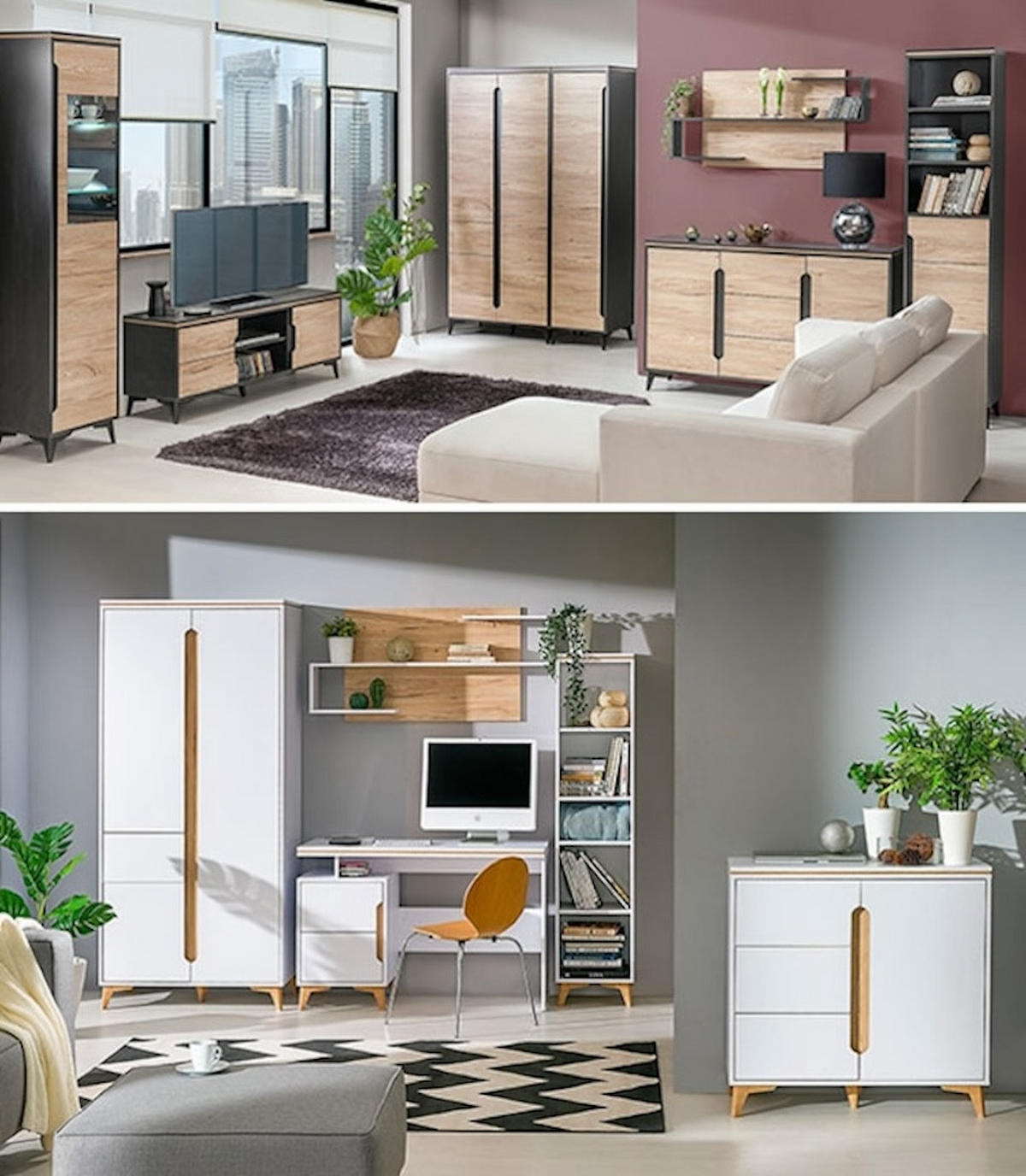 KLEIDERSCHRANK Gapi brilliantweiß / Bergesche 90 / 52 / 199cm - Multicolor/Weiß, Holz/Holzwerkstoff (90/199/52cm) - Feldmann-Wohnen
