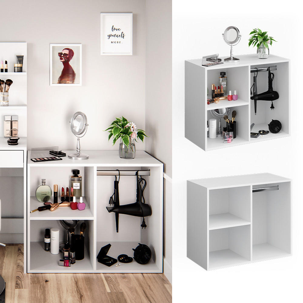 ANSTELLSCHRANK Isabelle Weiß 80.1 x 65 cm - Weiß, Holzwerkstoff (80.1/65/40cm) - Vicco