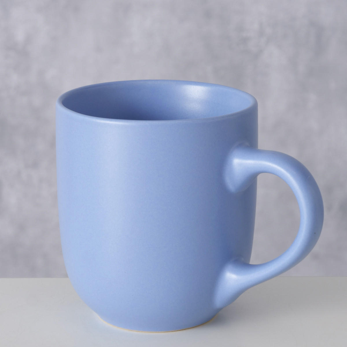 BECHER Pastell Blau 300 ml 8,5/8,5/9,5 cm - Blau, Keramik (0.3L) - Boltze Home