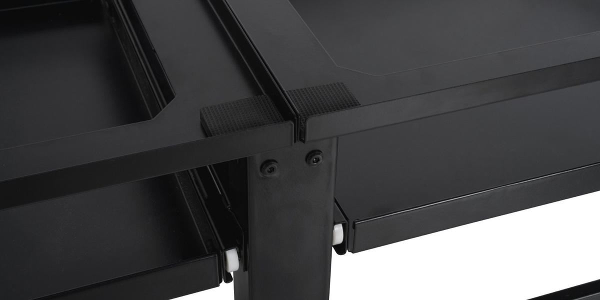 WASCHMASCHINENUNTERGESTELL doppelt DAVID für je 200kg Schwarz - Schwarz, Metall (124/38/61cm) - DELUKE