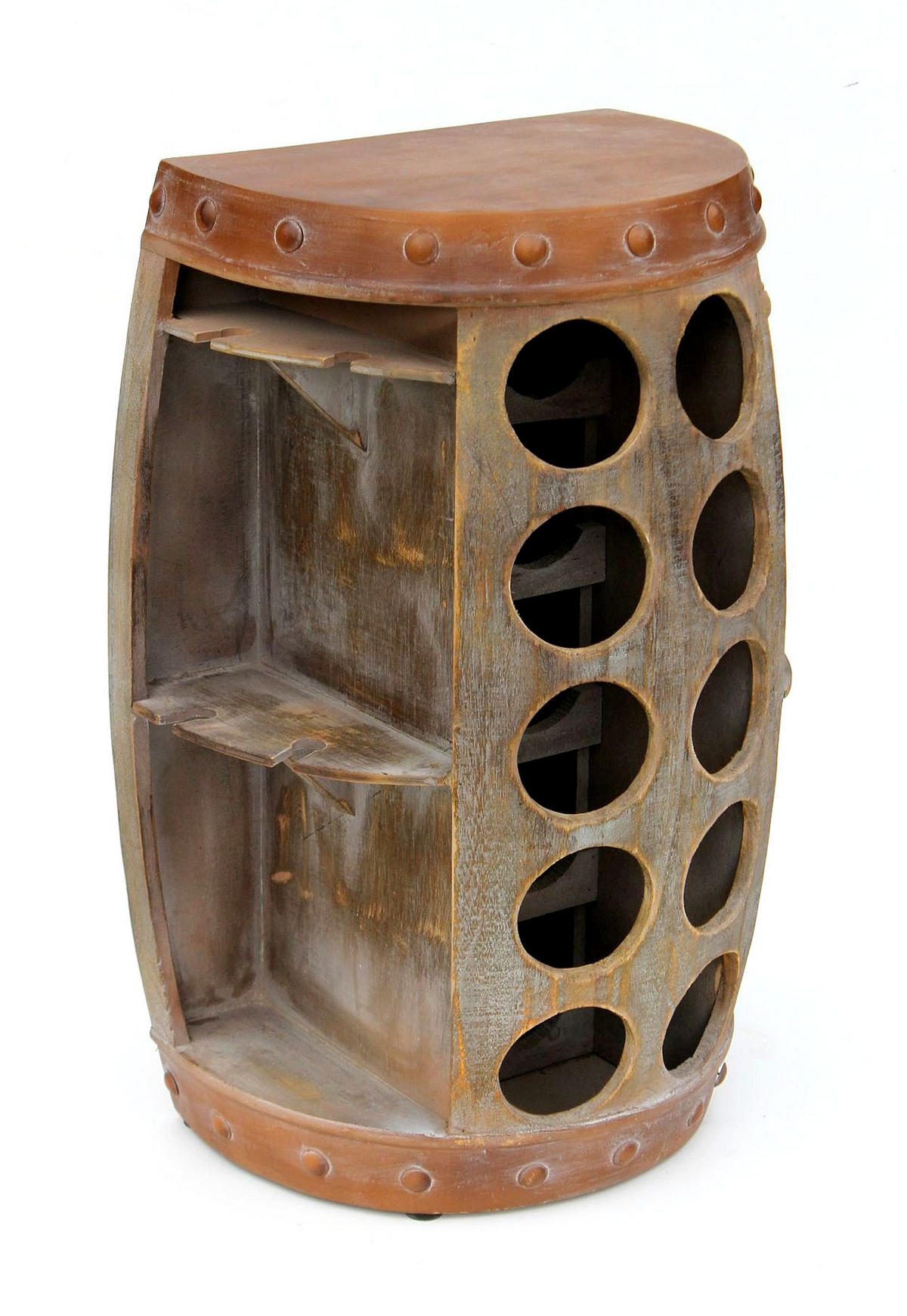 WEINREGAL aus Holz 65 cm Braun 1547 - Braun, Holz (42/65/42cm) - DanDiBo