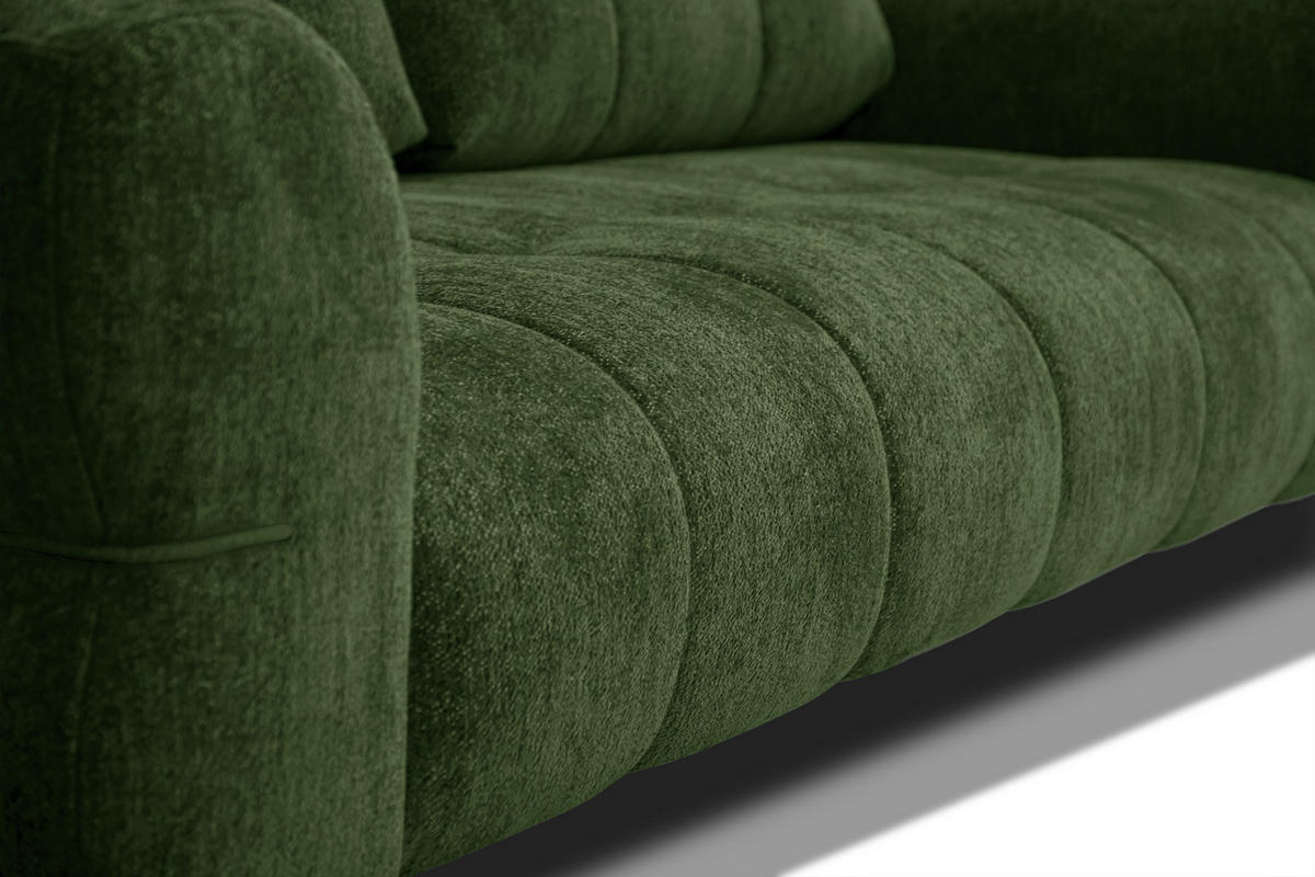 SOFA SALVINI 2,5-Sitzer, dunkelgrün - Dunkelgrün, Holz/Textil (206/88/99cm) - Courtois Laville