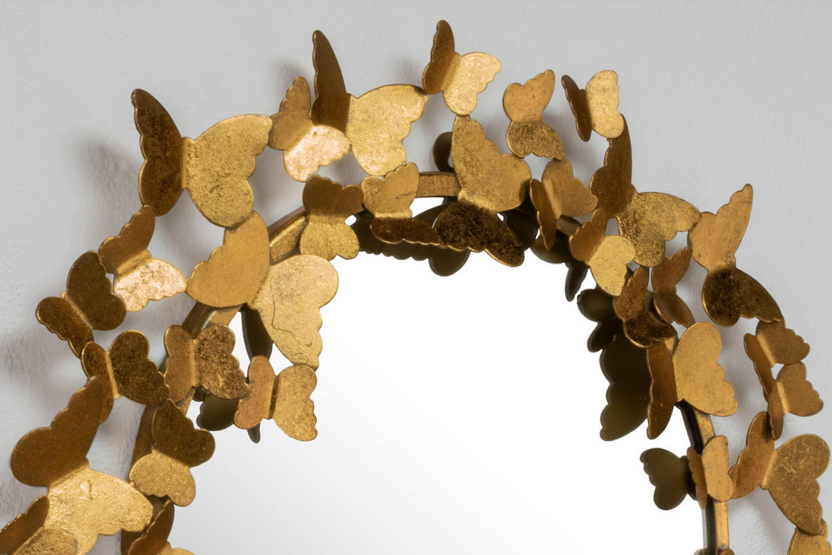 WANDSPIEGEL Gold 63/63 cm - Goldfarben, Metall (5.12/63/4cm) - KUNSTLOFT