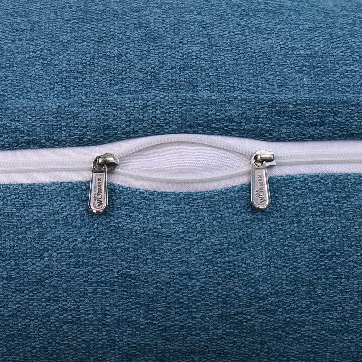 LESEKISSEN für Bett Leinenlook Blau 60 cm - Blau, Textil (50/60cm) - Vercart