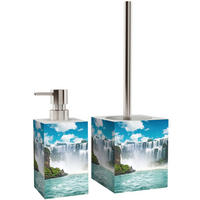 BADEZIMMER Set Wasserfall - Blau, Kunststoff (7/17/7cm) - Sanilo