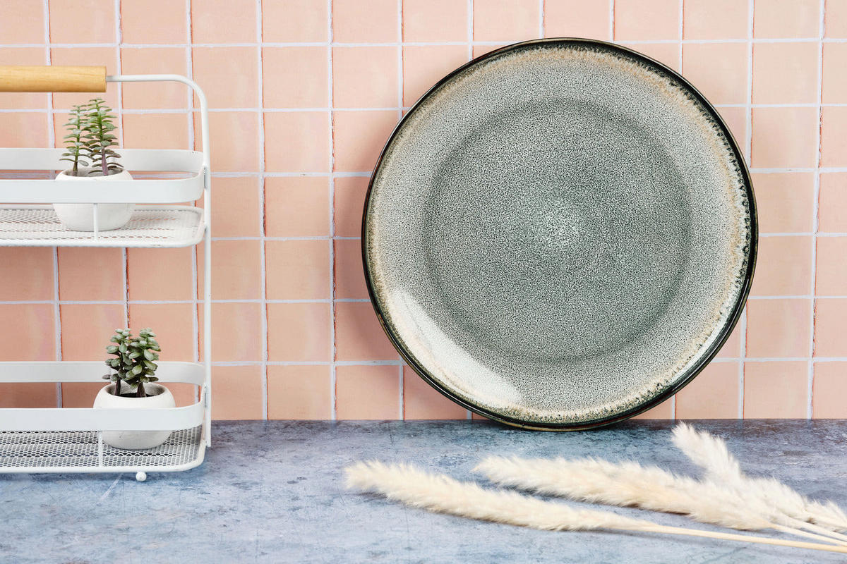 SERVIERPLATTE Genesis Ø33cm - Erde - Grau, Keramik (33/3.5/33cm) - Björn