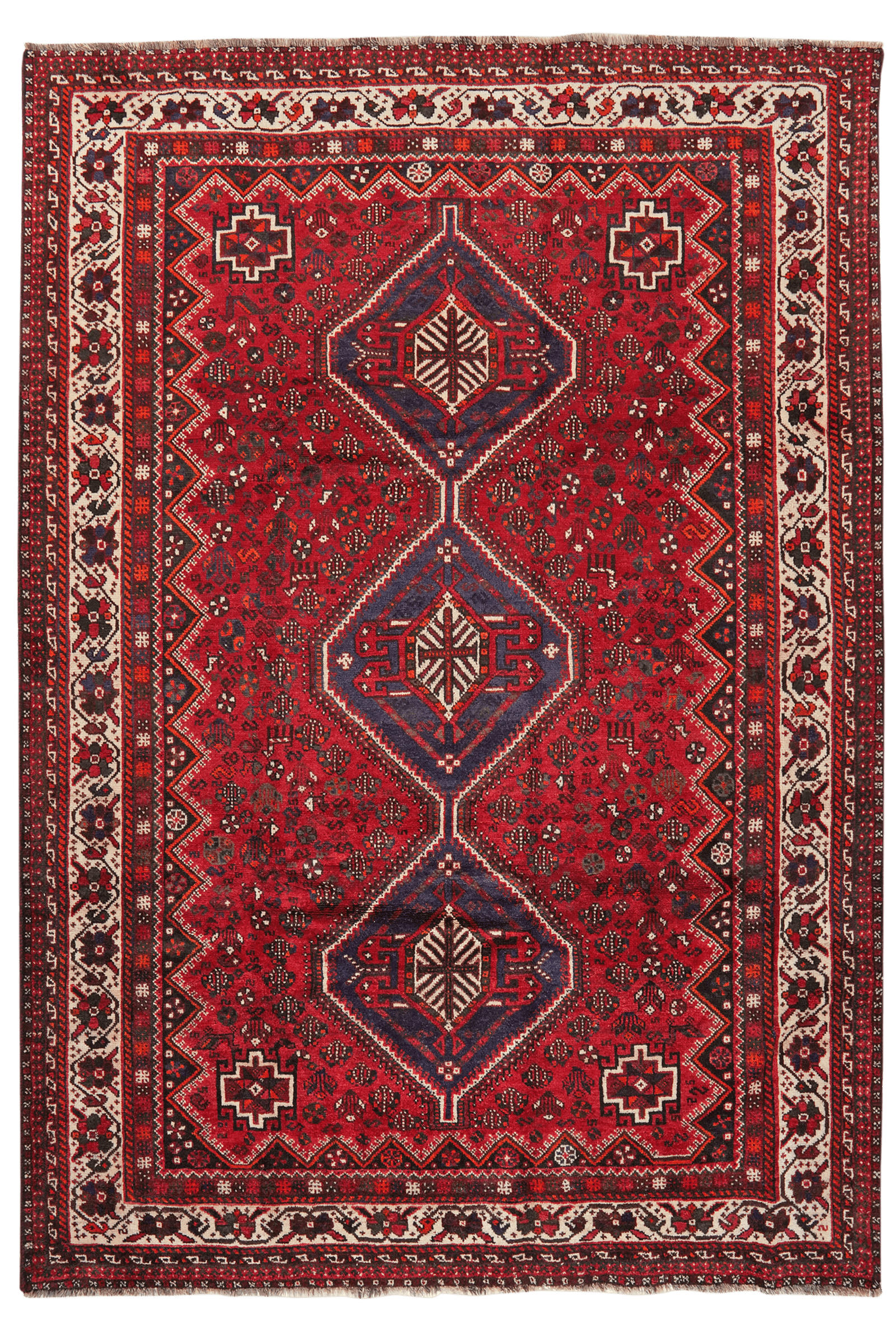 ORIENTTEPPICH handgeknüpft Gashgai Rot 302/213 cm Schurwolle - Rot, Textil (213/302cm) - Looma