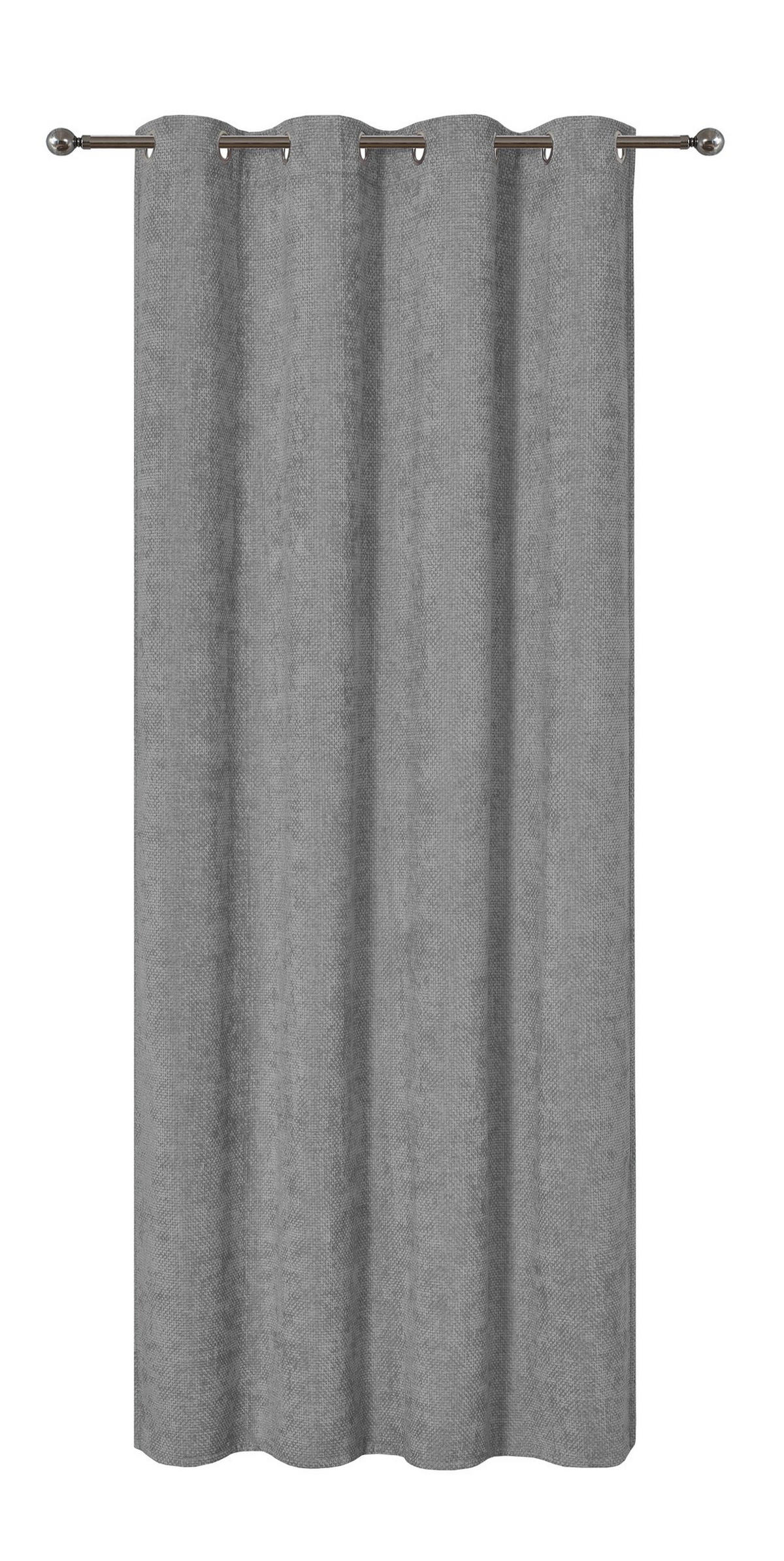 VORHANG Leila - Dunkelgrau, Textil (140/1/250cm) - home&you