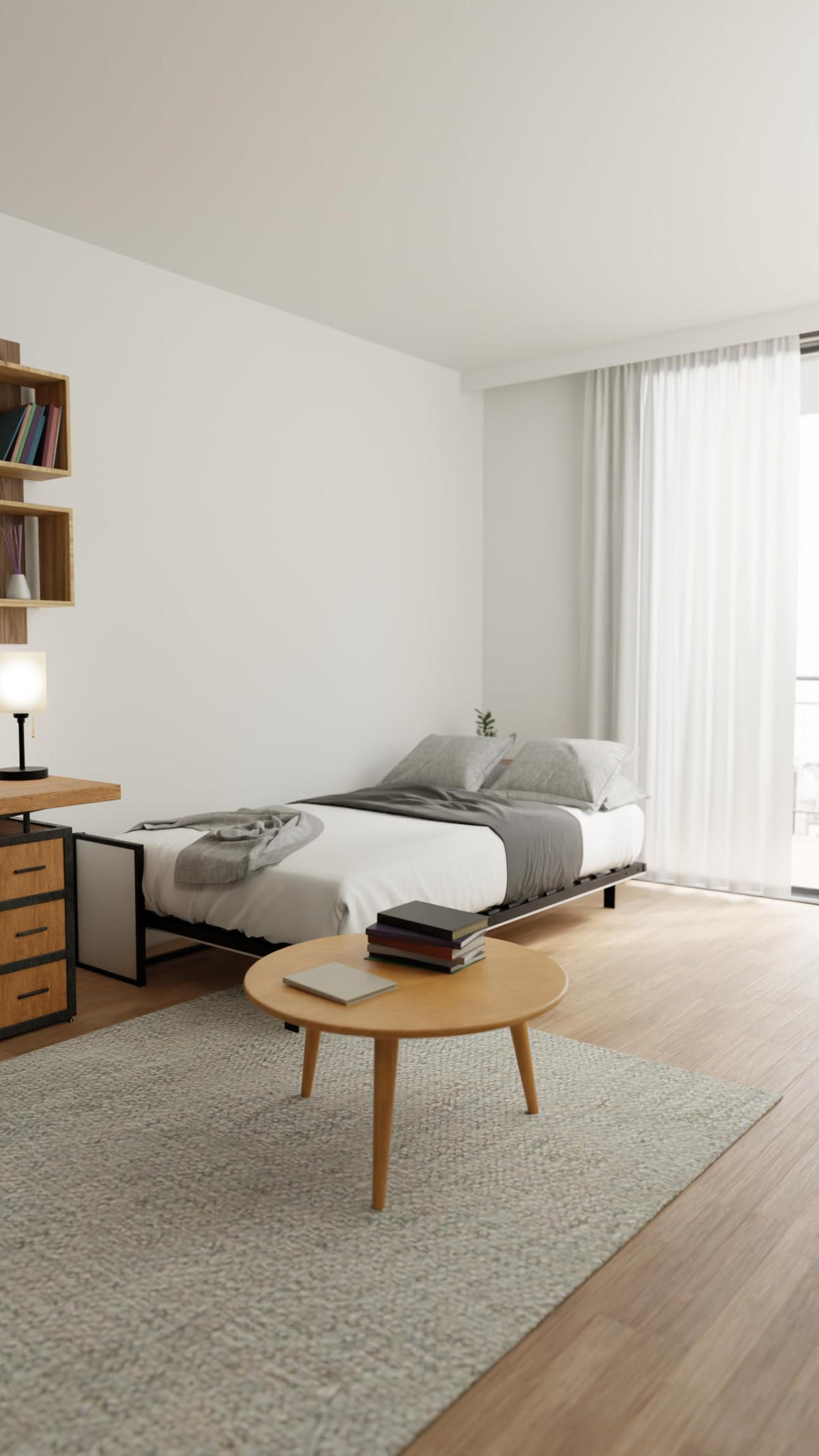 SCHRANKBETT Morphy Studio Modulares SizeFlex- und TypeFlex-System - 120x190, Horizontal - Schwarz, Metall (190/120cm) - WallBedKing