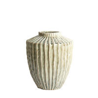 VAZE Talea Grün 32/32/40 cm - Salbeigrün, Keramik (40cm) - Light & Living