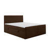 BOXSPRINGBETT NOVA mit Topper und Bettkasten, Braun, 200x200 cm - Braun, Textil (200/200cm) - KS Home Concept