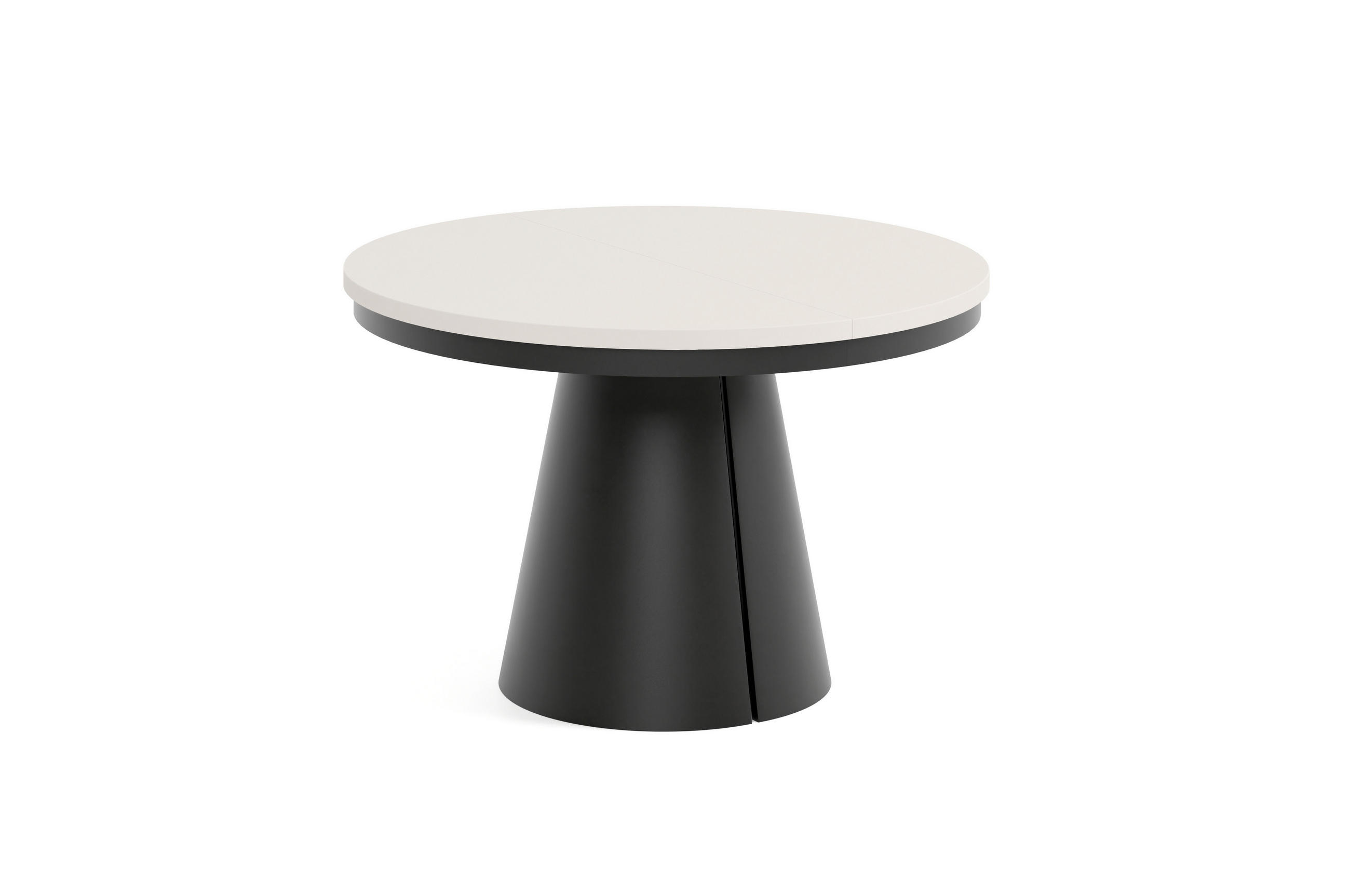 ESSTISCH CALMA Bis - Kaschmir/Schwarz, Holzwerkstoff/Metall (120/120/76cm) - Meblini