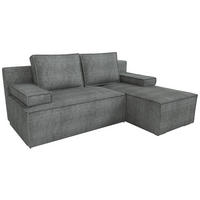 ECKSOFA Caspar mit Schlaffunktion Grau Cord - Grau, Textil (200/141cm) - Bromarkt