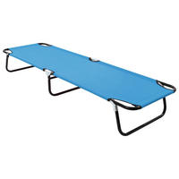 KLAPPLIEGE Stahl Türkisblau - Blau, Metall (58/28/190cm) - furnicato